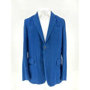 Ermenegildo Zegna Blue Cotton Knit Sport Jacket – 56 EU / 44 US